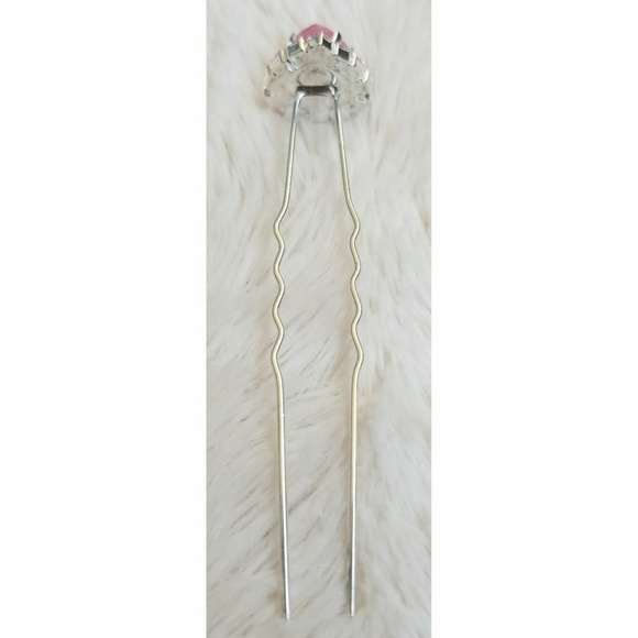 Pink Heart hair pin - Picture 6 of 8
